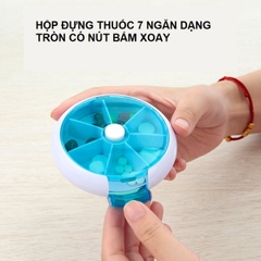 Hộp thuốc tròn 7 ngăn nhấn xoay Fasola RY167