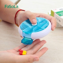Hộp thuốc tròn 7 ngăn nhấn xoay Fasola RY167