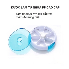 Hộp thuốc tròn 7 ngăn nhấn xoay Fasola RY167