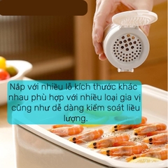 Hộp rắc gia vị 2 nắp, thân thủy tinh Fasola PS569