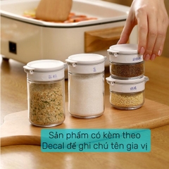 Hộp rắc gia vị 2 nắp, thân thủy tinh Fasola PS569