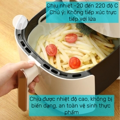 Khay Silicone hình chữ nhật màu Mint Fasola dành cho nồi chiên không dầu PS502