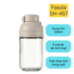 Chai thủy tinh định lượng muối, rắc gia vị Fasola SH457
