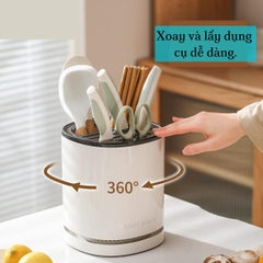 Ống ắm dao đũa tròn màu trắng Fasola PS623