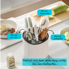 Ống ắm dao đũa tròn màu trắng Fasola PS623