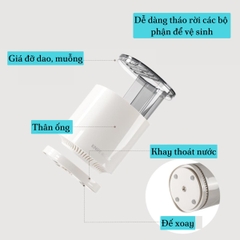 Ống ắm dao đũa tròn màu trắng Fasola PS623