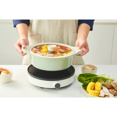 Nồi vân đá Omi Simple 24cm thân thấp Inochi
