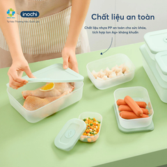 Bộ 7 hộp thực phẩm trữ đông Inochi 290ml (4 hộp); 900ml (2 hộp); 3600ml