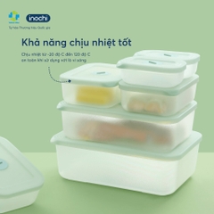 Bộ 7 hộp thực phẩm trữ đông Inochi 290ml (4 hộp); 900ml (2 hộp); 3600ml
