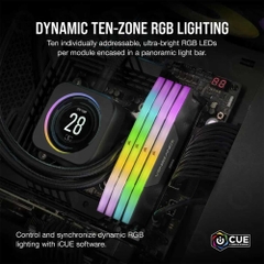 RAM Corsair Vengeance RGB 64GB (DDR5 | 2x32GB | 5600MHz | Black | CMH64GX5M2B5600C40)