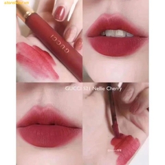 Son Kem Gucci Rouge Liquid Matte 521 Nellie Cherrie – Màu Đỏ Gạch