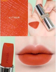 Son Prada Monochrome Hyper Matte 077 Arancio Màu Đỏ Cam Gạch - Fullbox