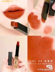 Son YSL Rouge Pur Couture The Slim 35 Loud Brown - Màu Cam Cháy