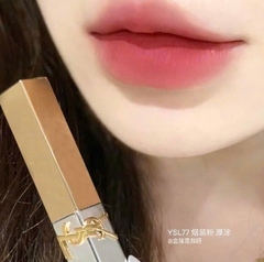 Son YSL The Slim Leather Matte 77 - Hồng Nude Vỏ Bạc