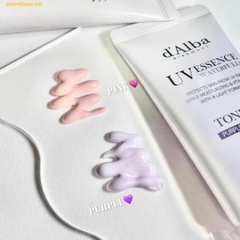 Kem chống nắng tím nâng tone d'Alba Waterfull Tone-Up Purple Correcting Set 2 Tuýp
