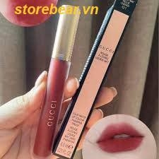 Son Kem Gucci Rouge Liquid Matte 521 Nellie Cherrie – Màu Đỏ Gạch