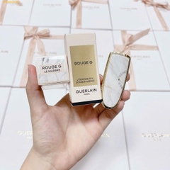 Vỏ Son Guerlain Rouge G Lipstick Case Le Marbre Màu Trắng Vàng