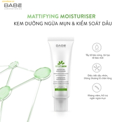 Kem Dưỡng Babe Stop AKN Mattifying Moisturiser 50ml