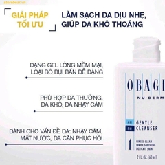 Sữa Rửa Mặt Dịu Nhẹ Obagi Nuderm Gentle Cleanser 200ml