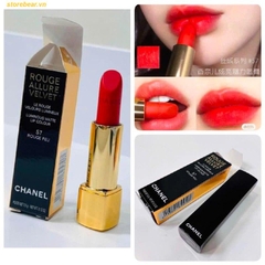 Son Chanel Allure Velvet 57 Rouge Feu Màu Đỏ Cam