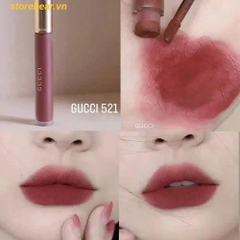 Son Kem Gucci Rouge Liquid Matte 521 Nellie Cherrie – Màu Đỏ Gạch