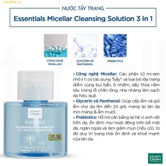 Nước Tẩy Trang Martiderm Essentials Micellar Cleansing Solution 3in1 300ml - Fullbox