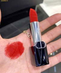 Son Rouge Dior Couture Colour Lipstick Velvet Finish Màu 777 Fahrenheit Đỏ Cam Fullsize Fullbox