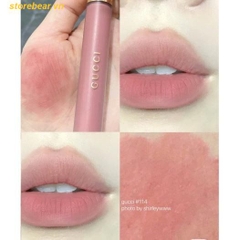 Son Kem Gucci Rouge Liquid Matte 114 Grace Cinnamon – Màu Hồng Nâu