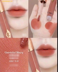 Son Kem Charlotte Tilbury Airbrush Flawless Lip Blur Honey Blur Màu Cam Đào - Fullbox