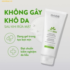 Sữa rửa mặt cho da dầu mụn Babe Stop AKN Purifying Cleansing Gel 100ml