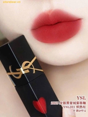 Son Kem YSL The Inks Blur 201 Red Invitation - Đỏ đào