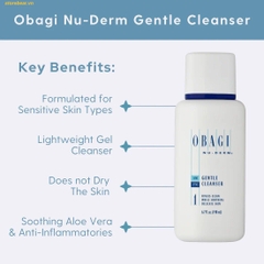 Sữa rửa mặt dịu nhẹ Obagi Nu-Derm Gentle Cleanser 1L