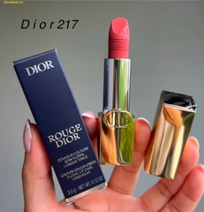 Thỏi Dior Rouge Dior 217 Velvet - Hồng Cam Đất | Limited Edition Golden Case