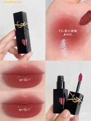 Son YSL The Inks Vinyl Cream 440 New Version 2025 Fullsize Fullbox Màu Đỏ Hồng