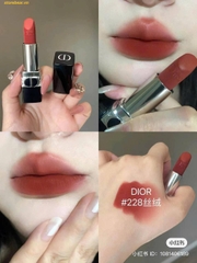Son Dior Màu 228 Mythique - Đỏ Cam Gạch Mini Fullbox