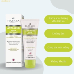 Kem dưỡng Floslek Anti acne 24h System Mattifying Cream 50ml