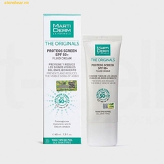 Kem Chống Nắng Phổ Rộng Toàn Diện Ngừa Lão Hóa, Phòng Chống Nám Quay Lại - MartiDerm The Originals Proteos Screen SPF50+ Fluid Cream 40ml