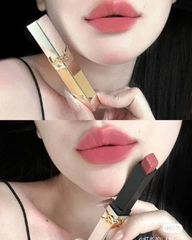 Son YSL The Slim Leather Matte 77 - Hồng Nude Vỏ Bạc