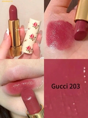 Son Gucci Rouge À Lèvres Voile Lipstick 203 Mildred Rosewood - Hồng Đỏ Đất