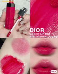 Son Dior Addict Lip Tattoo 761 Natural Fuchsia Tint – Màu Hồng Cherry Fullbox