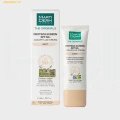Kem chống nắng MartiDerm The Originals Proteos Screen SPF50+ Color Fluid Cream (Light) - Fullbox 40ml