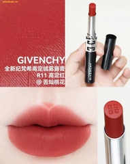 Son Givenchy Le Rouge Velvet Matte Lipstick màu R11 Đỏ Cam Cháy