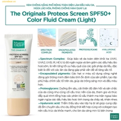 Kem chống nắng MartiDerm The Originals Proteos Screen SPF50+ Color Fluid Cream (Light) - Fullbox 40ml