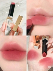 Son YSL The Slim Leather Matte 77 - Hồng Nude Vỏ Bạc