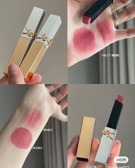 Son YSL The Slim Leather Matte 77 - Hồng Nude Vỏ Bạc