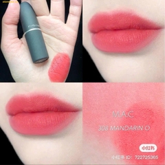 Son MAC Mandarin O 308 Màu Hồng Cam - Powder Kiss - Fullbox