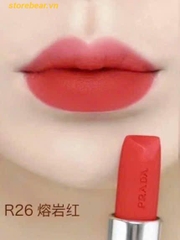 Son Prada Monochrome Hyper Matte R26 Lava Màu Đỏ Đậm