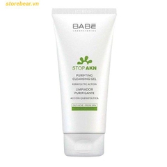 Sữa rửa mặt cho da dầu mụn Babe Stop AKN Purifying Cleansing Gel 100ml