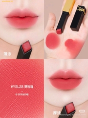 Son YSL The Slim Matte Lipstick 28 Wild Rose Hồng Đỏ Pha Cam