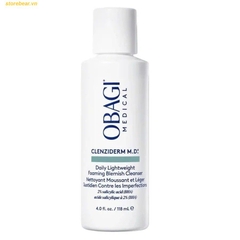Sữa Rửa Mặt Tẩy Tế Bào Chết Obagi Clenziderm M.D. Foaming Blemish Cleanser 118ml - Fullbox
